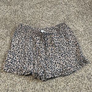 American Eagle Outfitters High Waist Leopard Print Shorts
